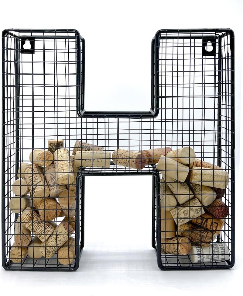 Oeno Wine Cork Holder Metal Display Collector Full Alphabet Display Letters & More (H) - Image 1